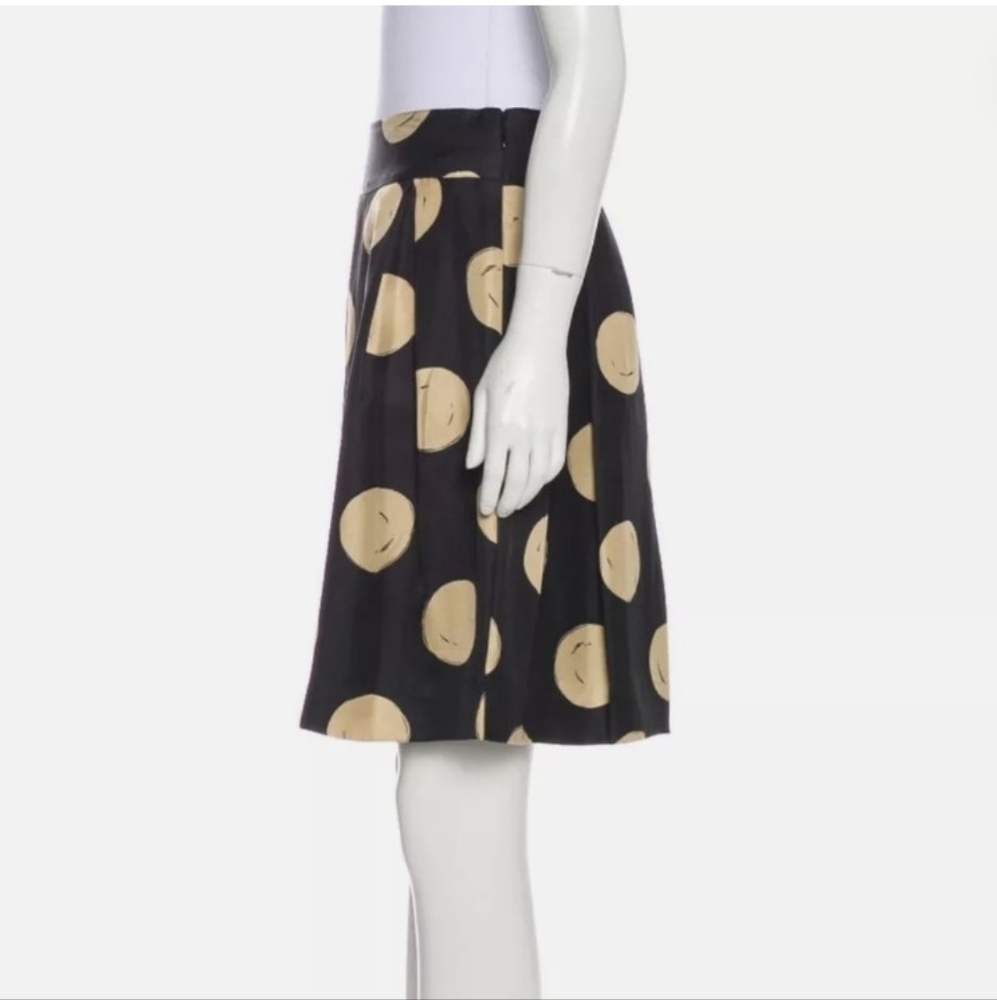 Kate spade silk holly black cork pleated skirt sz 8 NWT *K - Picture 3 of 9